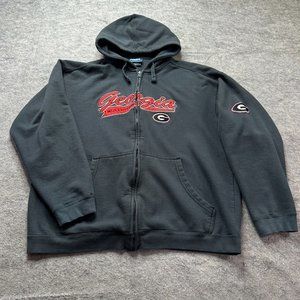 Georgia Bulldogs Hoodie Sweatshirt Men XL Gray Full Zip NCAA Knights Apparel